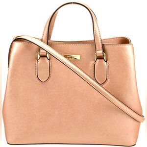 Kate Spade Evangelie Laurel Way Rose Gold Handbag Crossbody Purse Satchel